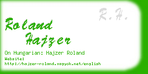 roland hajzer business card